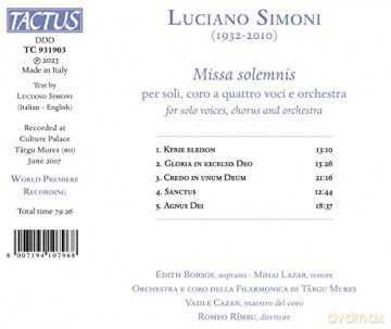 Borsos: Missa Solemnis [CD]