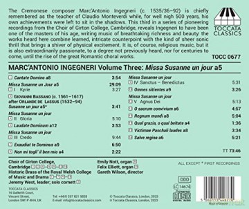 Choir of Girton College: Missa Susanne Un Jour A5 [CD]