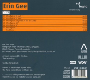 Gee,Erin: Mouthpieces [CD]