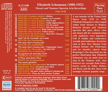 Schumann,Elisabeth: Mozart Und Operettenarien [CD]