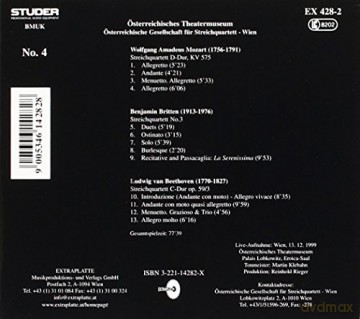 Belcea Quartett London: Mozart-Britten-Beethoven [CD]