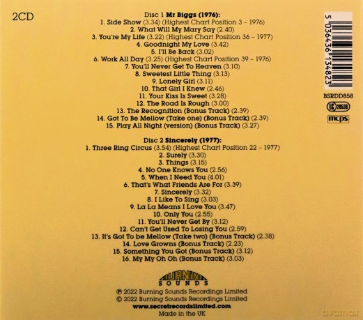 Biggs,Barry: Mr Biggs+Sincerely [2CD]
