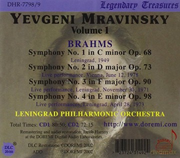 Mravinsky,Evgeny: Mravinsky Vol.1/Brahms [2CD]