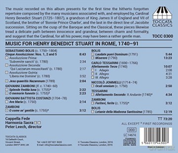 Leech,Peter: Music For Benedict Stuart In Rome 1740-1791 [CD]