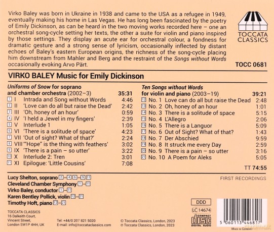 Shelton: Music For Emily Dickinson [CD]