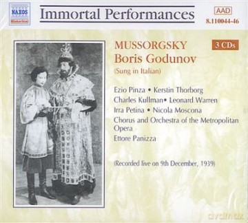 Panizza,Ettore: Mussorgsky: Boris Godunov (Gesamtaufnahme) (Live-Mitschnitt Der Rundfunksendung Vom 09.12.1939 Mit Originalkommentaren Von Milton Cross) [3CD]