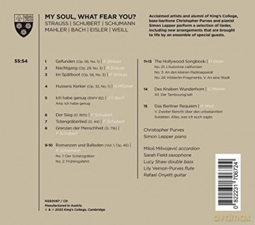 Christopher Purves: My Soul, What Fear You? - Lieder [CD]
