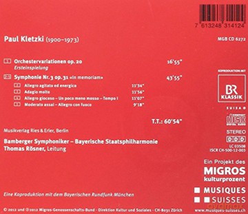 RSner: Orchestervariationen Op.30/Sinfonie 3 [CD]