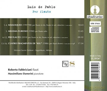Roberto Fabbriciani (Flöte): Pablo: Per Flauto - Zeitgenössische Musik Für Flöte Und Klavier [CD]