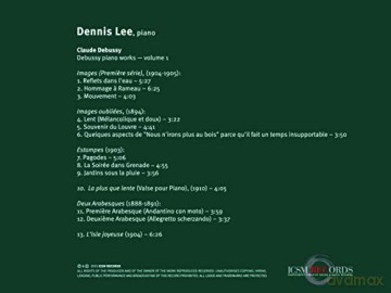 Lee,Dennis: Piano Works,Vol.1 [CD]