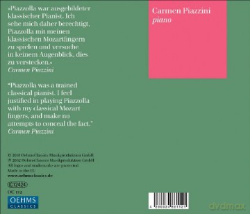 Piazzini,Carmen: Piazzini Plays Piazzolla [CD]