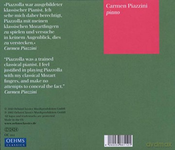 Piazzini,Carmen: Piazzini Plays Piazzolla [CD]