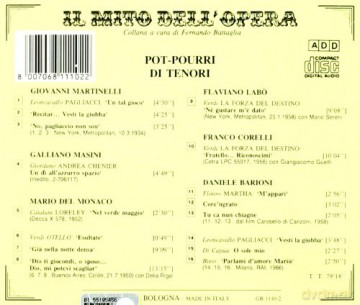 Monaco,Masini,Corelli: Pot-Pourri Di Tenori [CD]