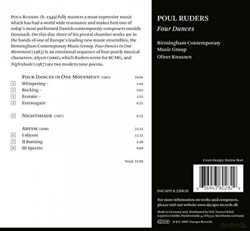 Birmingham Contemporary: Poul Ruders: Four Dances [CD]