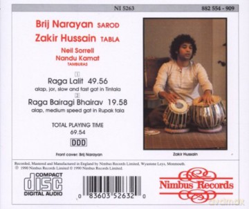 Narayan: Raga Lalit/Raga Bairagi Bhaira [CD]