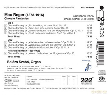 Balazs Szabo: Reger: Choralfantasien [2CD]