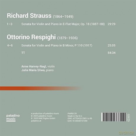 Anne Harvey-Nagl: Richard Strauss: Sonate Op. 18 - Ottorino Respighi: Sonate P 110 [CD]