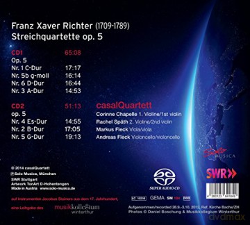 Casal Quartett: Richter: Streichquartette Op.5 [2CD]