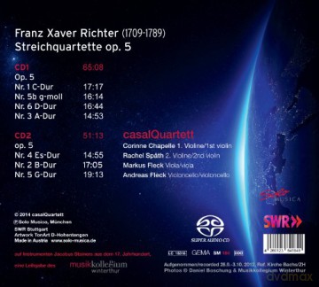 Casal Quartett: Richter: Streichquartette Op.5 [2CD]