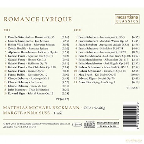 Beckmann,Matthias Michael: Romance Lyrique Cd I [2CD]