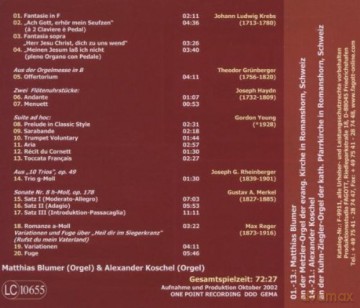 Blumer,Matthias: Romanschorner Orgelklänge [CD]