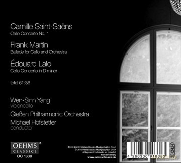 Wen-Sinn Yang: Saint-Saens, Lalo, Martin: Werke Für Cello Und Orchester [CD]