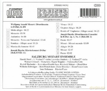 Salzburg Mozart Ensemble: Salzburg Mozart Ensemble [CD]