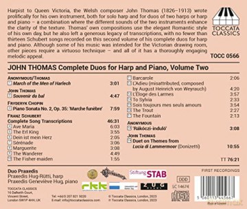 Duo Praxedis: Sämtliche Duos Für Harfe Und Klavier, Vol.2 [CD]