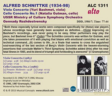 Yuri Bashmet: Schnittke: Bratschenkonzert/Cellokonzert Nr. 1 [2CD]