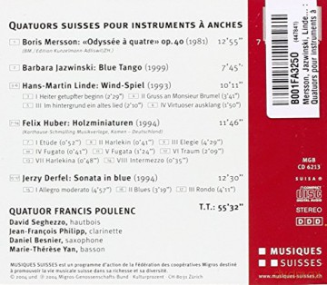 Quatuor Francis Poulenc: Schweizer Quartette Für Streicher [CD]