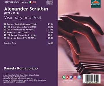 Daniela Roma: Scriabin Visionary And Poet [CD]