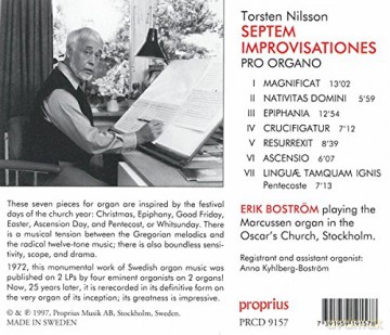 BostrM,Erik: Septem Improvisationes Pro Organo [CD]