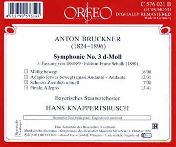 Knappertsbusch: Sinfonie 3 D-Moll [CD]