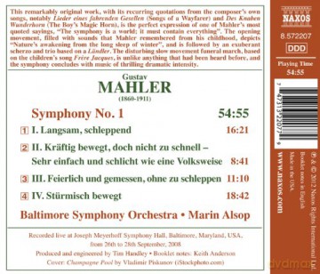Baltimore Symphony Orchestra: Sinfonie Nr. 1 [CD]