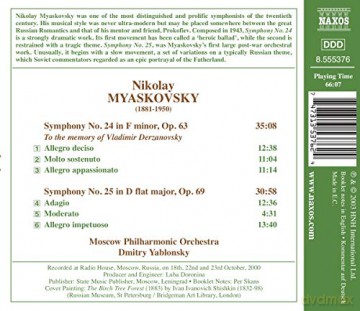 Yablonsky,Dmitri: Sinfonien Nr. 24+25 [CD]