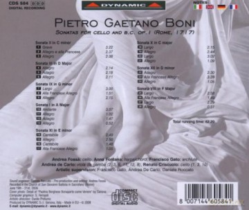 Fossa: Sonaten Fr Cello Und B.C.Op.1 [CD]