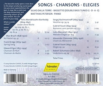 Dalla Torre,Silvio: Songs Chansons Elegies [CD]