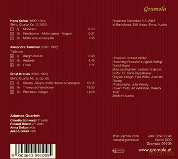 Adamas Quartett: Streichquartette [CD]