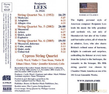 Cypress String Quartet: Streichquartette 1,5+6 [CD]