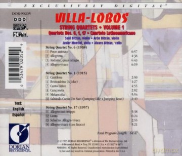 Cuarteto Latinoamericano: Streichquartette Vol. 1 [CD]