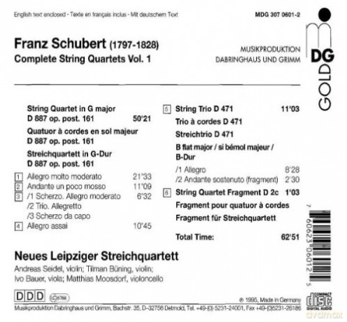 Leipziger Streichquartett: Streichquartette Vol. 1 [CD]