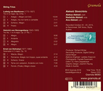 Aleksic Streichtrio: Streichtrios [CD]