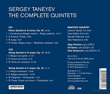 Martinu Quartet: Tanejew: Die Quintette [2CD]