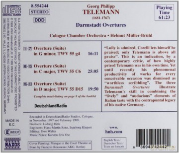 Müller-Brühl: Teleman:Darmstadt Overtures [CD]