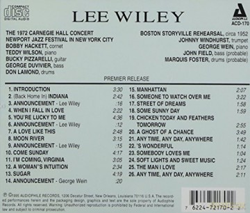 Lee Wiley: The Carnegie Hall Concert [CD]