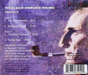 Gielgud,Sir John: The Classic Sherlock Holmes Vol.4 (Engl.) [2CD]