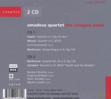 Amadeus Quartet: The Cologne Years [2CD]