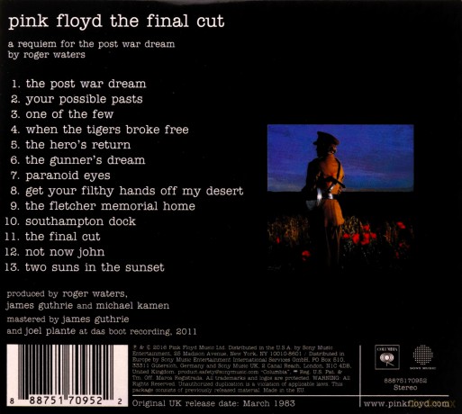 Pink Floyd: The Final Cut [CD]