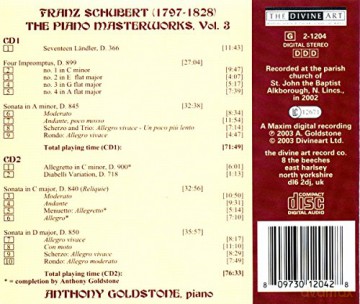 Goldstone,Anthony: The Piano Masterworks Vol.3 [2CD]
