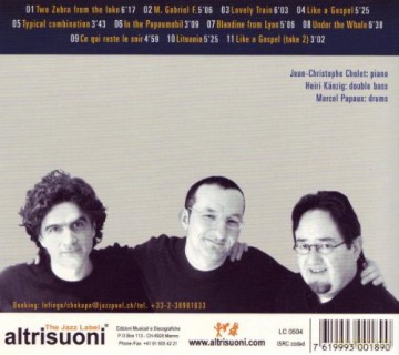 Cholet Känzig Papaux Trio: Under The Whale [CD]